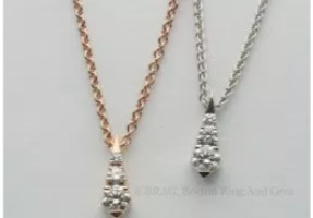 Triple drop Diamond Pendant Necklace